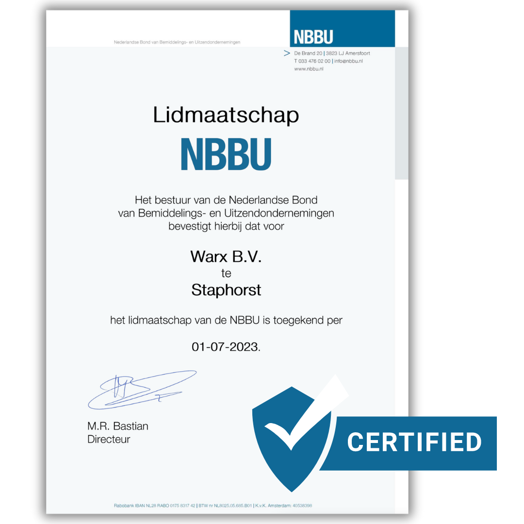 Lidmaatschap NBBU certificaat